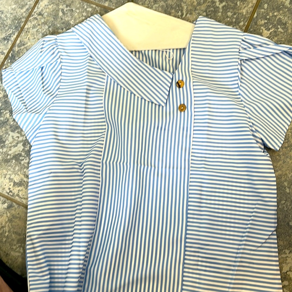 Blue and white striped shirt never worn